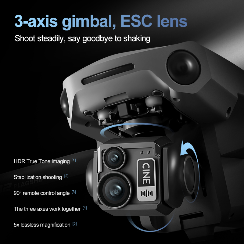 8K 3 Axis Gimbal Brushless 7.2 - Drone Controller Screen ulasan dan harga