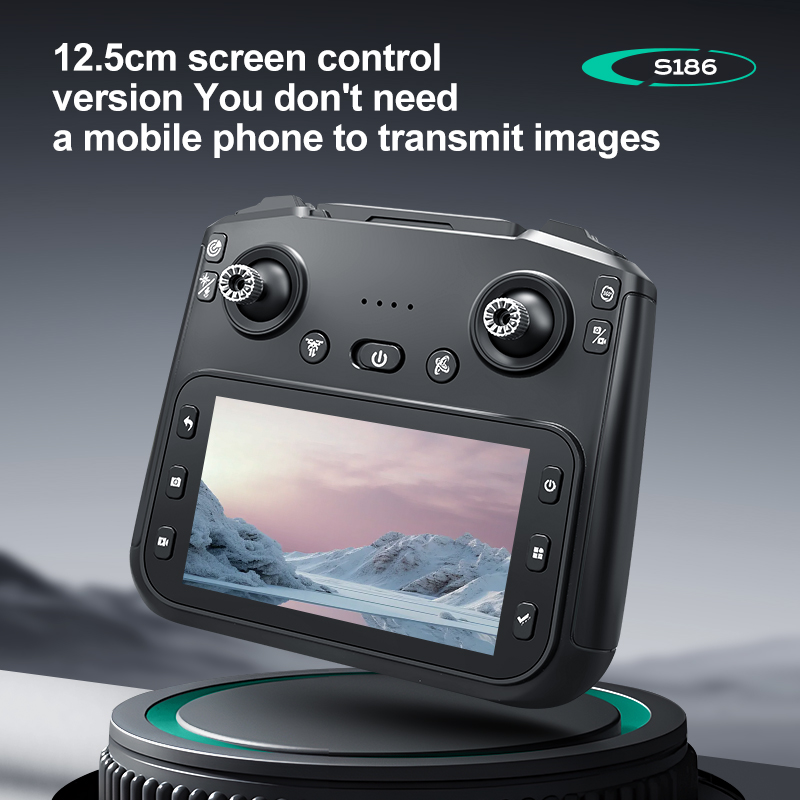 2025 S186 Drone Professional 4 - Drone Controller Screen ulasan dan harga