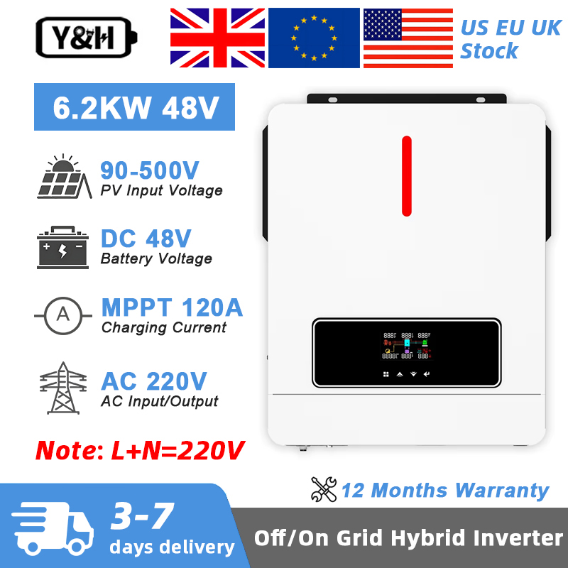 Y&H 6.2KW Hybrid Solar Inverte - Drone Solar Charger ulasan dan harga