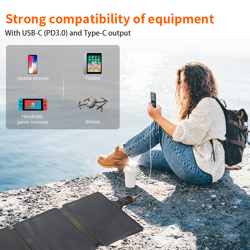 40w Foldable Solar Panel Solar - Drone Solar Charger ulasan dan harga